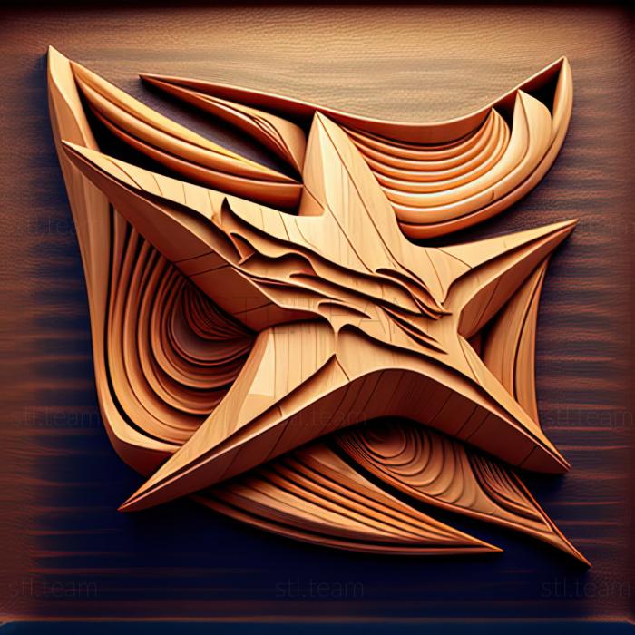 3D модель Мицубиси космическая звезда (STL)